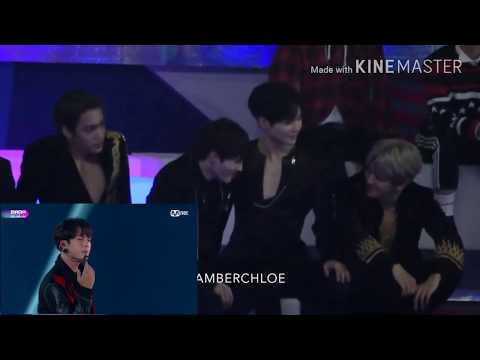 EXO Kai, WANNAONE Sungwoon and Shinee Taemin reaction to BTS DNA(MAMA 2017)
