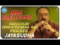 MAA Elections Press Meet - Paruchuri Venkateswara Rao Supports Jayasudha