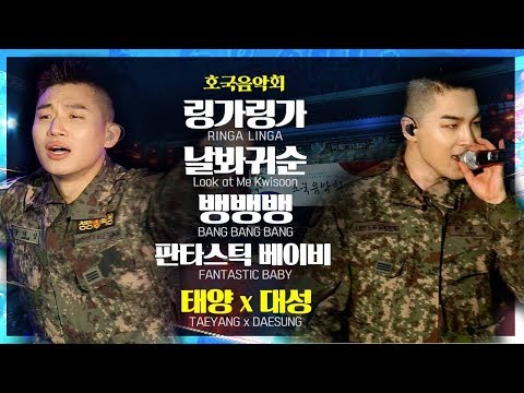 빅뱅BIGBANG 태양 X 대성(TAEYANG X DAESUNG) 링가링가 + 날 봐 귀순 + BANGBANGBANG + FANTASTIC BABY | 190411 호국음악회