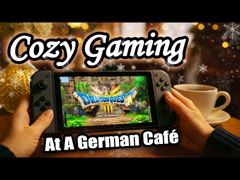 Gaming at a Cozy German Café Ambience During Christmas🎄| Dragon Quest 3 HD-2D Remake
