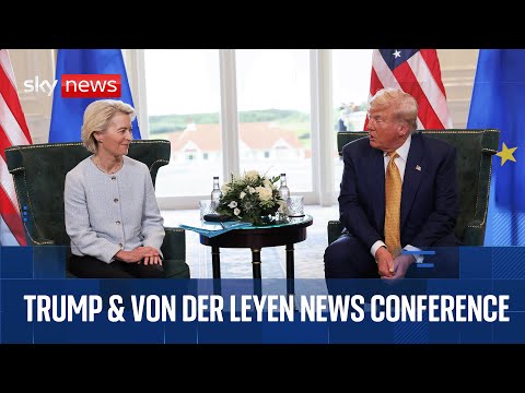 Trump meets with Ursula Von Der Leyen in Scotland