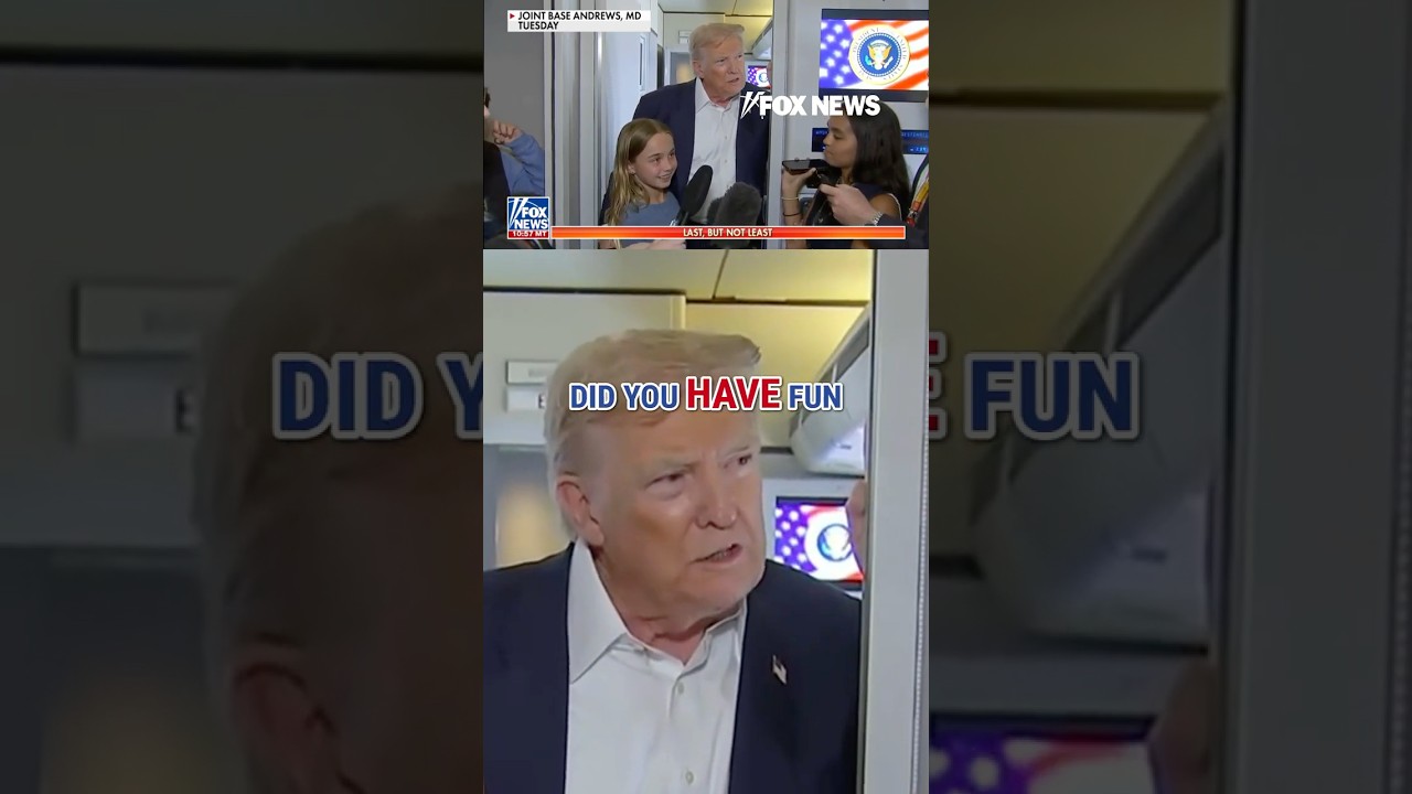 SPECIAL GUEST: Trump’s grandchild joins him on Air Force One #foxnews #news #shorts