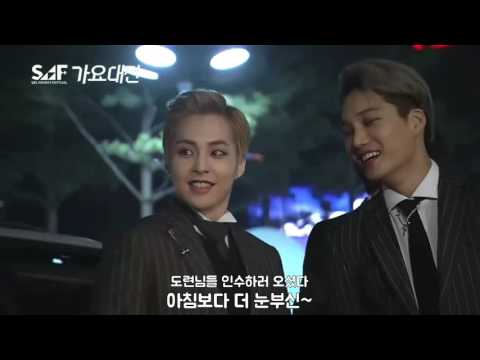 엑소 레카 입장하는데 파라다이스 노래 나옴ㅋㅋ김준면 따라부르고있엌ㅋㅋ