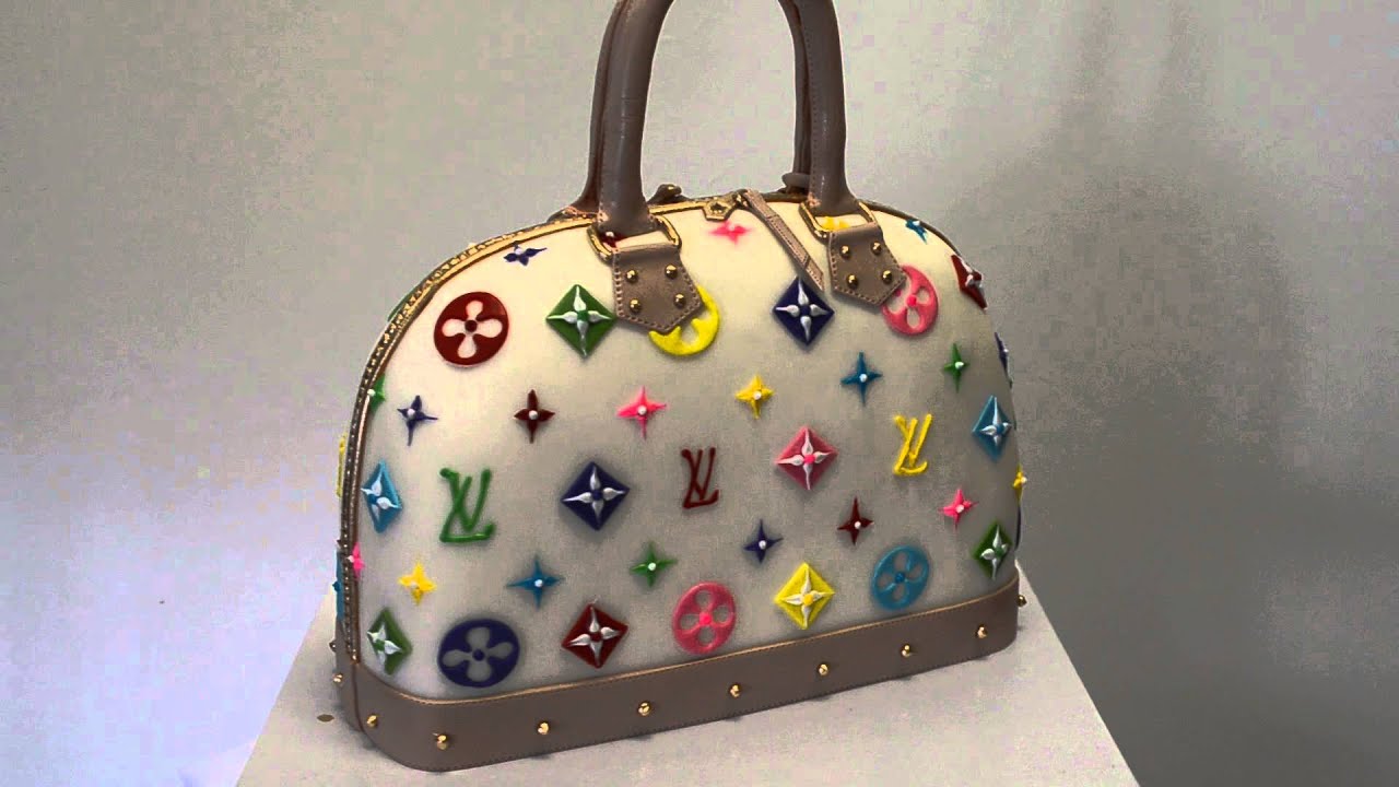 Colorful Louis Vuitton &quot;Beverly&quot; Design Handbag Tote Cake - YouTube