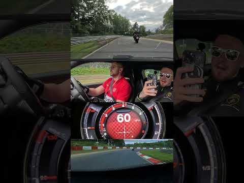 CRAZY BIKER, Dangerous Drive! Abarth 595 Comp // Nürburgring