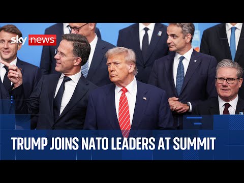 President Trump, Sir Keir Starmer and other NATO leaders arrive for annual summit