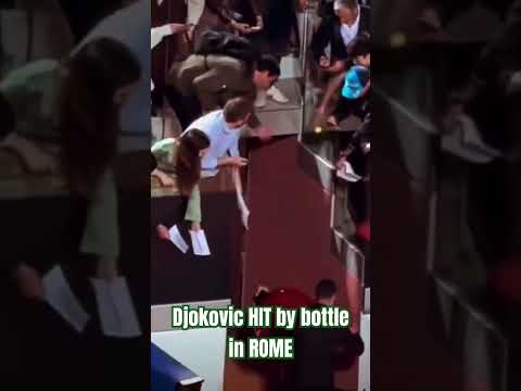 Djokovic HIT by bottle in Rome! 😲 #shorts #tennis