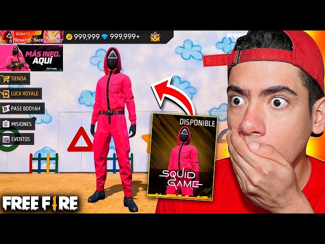 CONSIGO AL GUARDIA del JUEGO DEL CALAMAR en FREE FIRE y ME DIO HACKS SOLO VS SQUADS !! - TheDonato