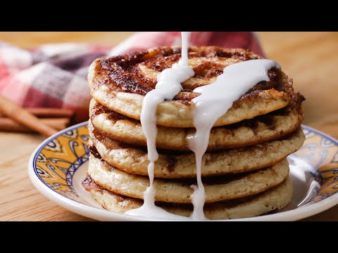 Cinnamon Roll Pancakes With Chloe Coscarelli