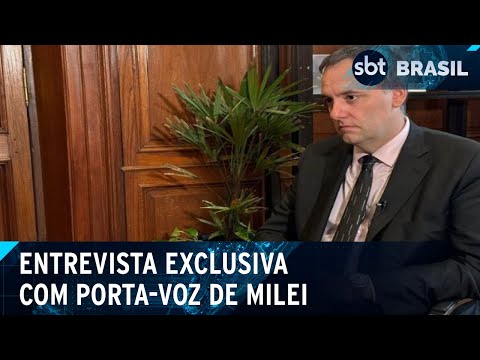 "Não vamos intervir", afirma porta-voz de Milei sobre 8 de janeiro | SBT Brasil (18/06/24)