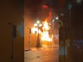 Anti-immigration protesters set bus ablaze in Dublin