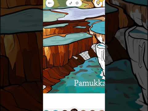 Pamukkale yang dikenal dengan teras-teras air panas putih seperti kapas #art #shortvideo