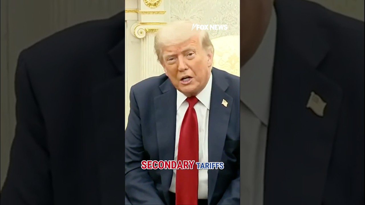 Trump threatens Putin with 100% secondary tariffs #shorts #foxnews #news #us #fox #usnews #trump