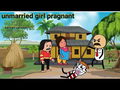 Unmarried girl pragnant// New santali cartoon comedy video 2025//@pbsantalivines #santalicartoon .
