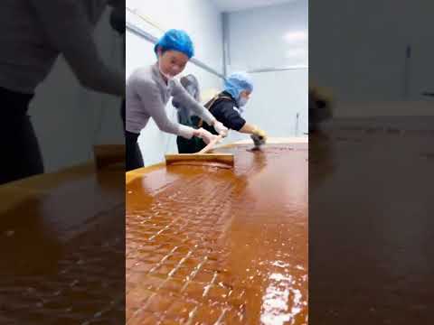 The making handmade brown sugar blocks