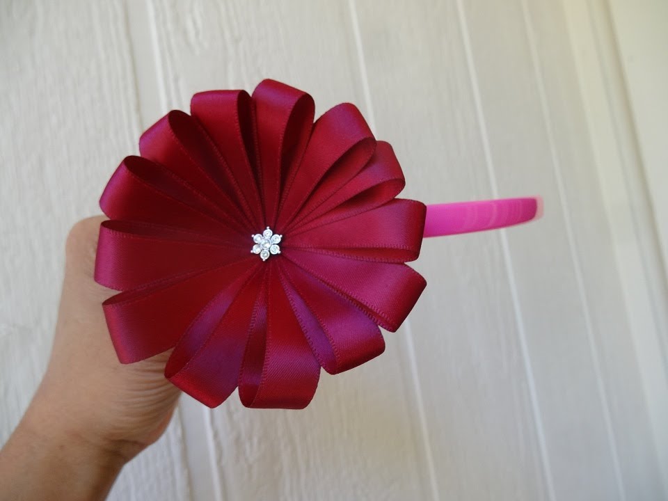 How To Make Ribbon Flower In 5 Minutes Youtube 0832