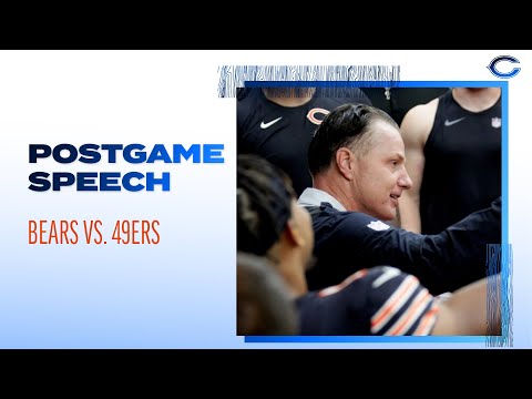 Matt Eberflus' locker room speech after Bears first win | Chicago Bears video clip