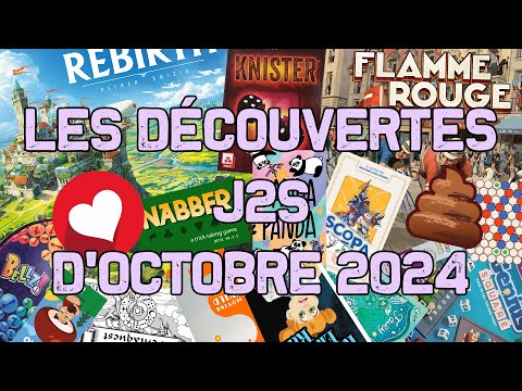 #J2S  - LES DÉCOUVERTES LUDIQUES D'OCTOBRE 2024