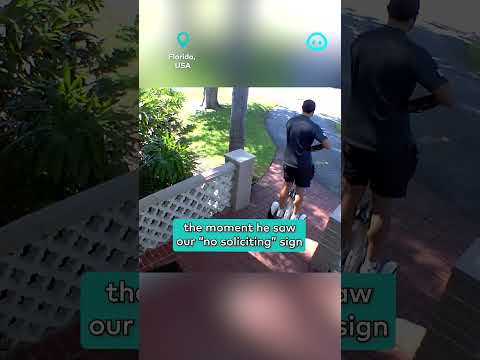 Solicitor Sees No Soliciting Sign || ViralHog Shorts