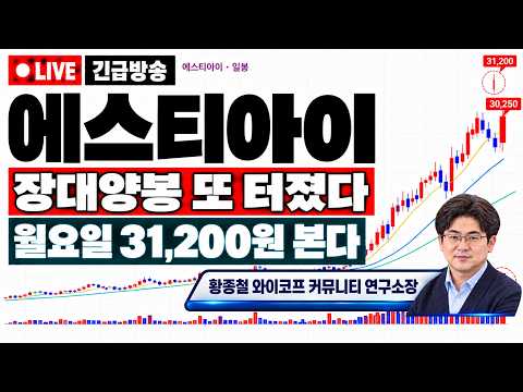 [에스티아이 주가전망] 장대양봉보다 더 중요한 신호가 나왔습니다. 월요일 “이 자리” 보세요.