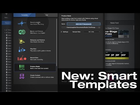 Smart Templates in #StudioOne 6