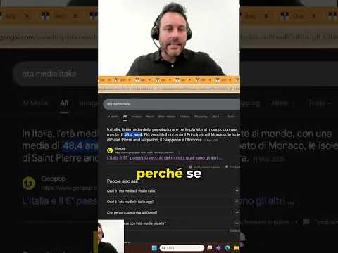 Età Media Italia: Perché Siamo un Paese Vecchio? #shorts