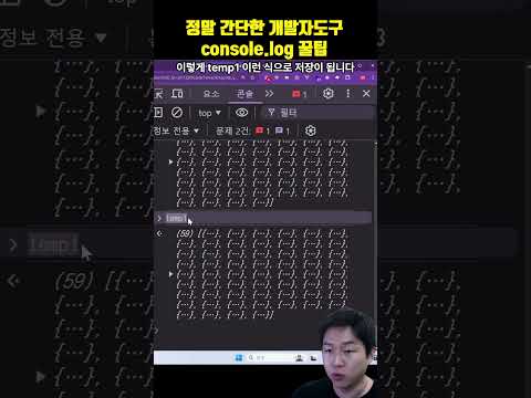 나만 몰랐던 것 같은 개발자도구 콘솔로그 팁