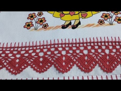 Barradinho de crochê passo a passo CANHOTO #helenagonçalves #crochet #barradodecroche #semprecirculo