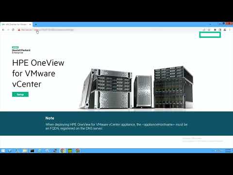 Deploying and setting up HPE OneView for VMware vCenter