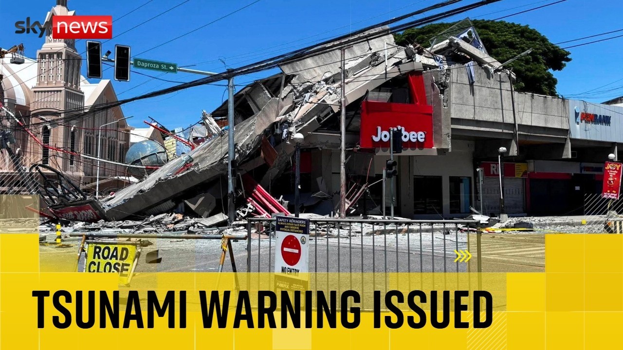 Tsunami alert and at least 16 dead after 7.8-magnitude quake hits the Philippines