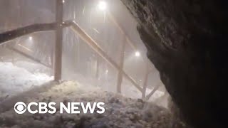 Videos show hail storm at Colorado’s Red Rocks Amphitheatre