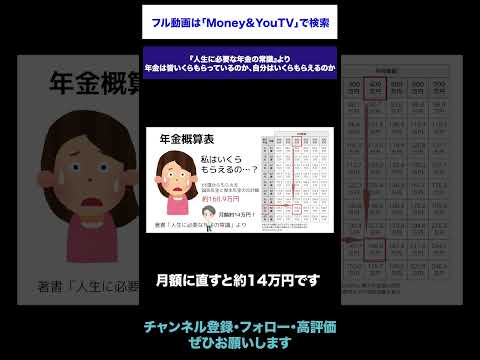 年金の平均額は？自分はいくらもらえる？ #shorts #年金 #いくらもらえる #概算表 #分布 #平均