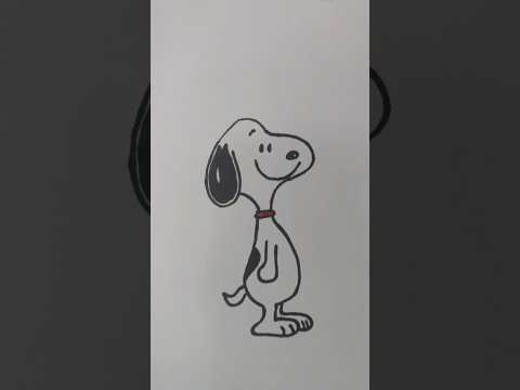 تعلم رسم سنوبي بطريقة سهلة Learn to draw Snoopy the easy way #art
