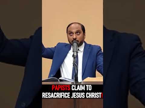 PAPISTS CLAIM TO RESACRIFICE JESUS CHRIST! - Pastor Rom Prakashpalan Sermon #shorts #christianshorts