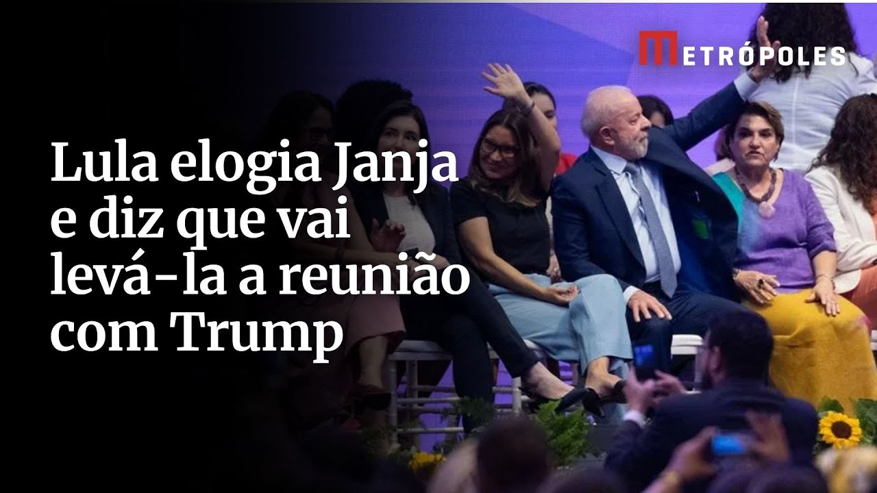 Lula elogia Janja e diz que vai levá-la a reunião com Trump