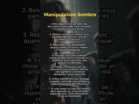 Techniques de Manipulation Sombre Qu'Ils Ne Veulent Pas Que Tu Connaisses 😈