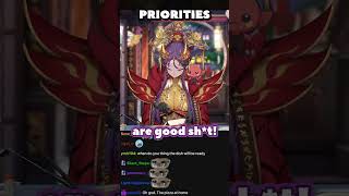 She got her PRIORITIES wrong!