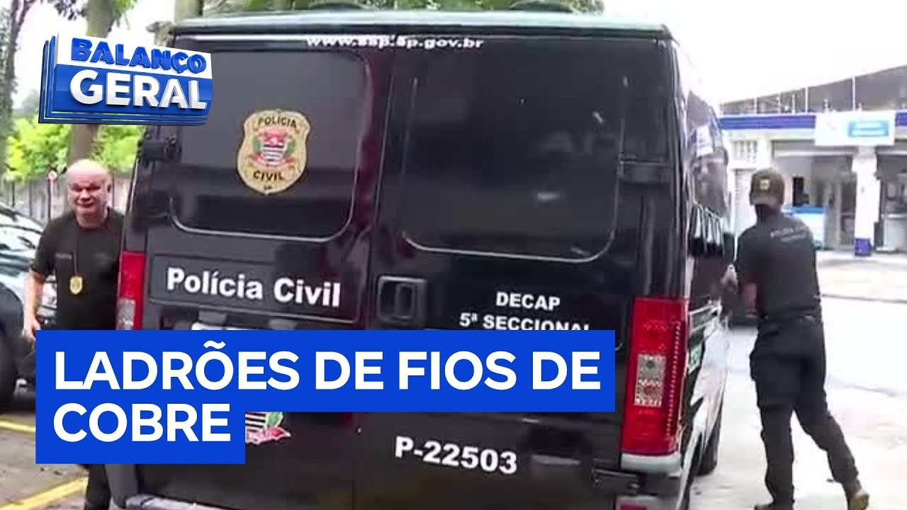 Polícia faz operação para prender ladrões e receptadores de fios de cobre em SP