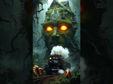 100% AI Generated | Mysterious Train in the Amazon Jungle 🌴🔥 | Giant Creatures & Scary Animals