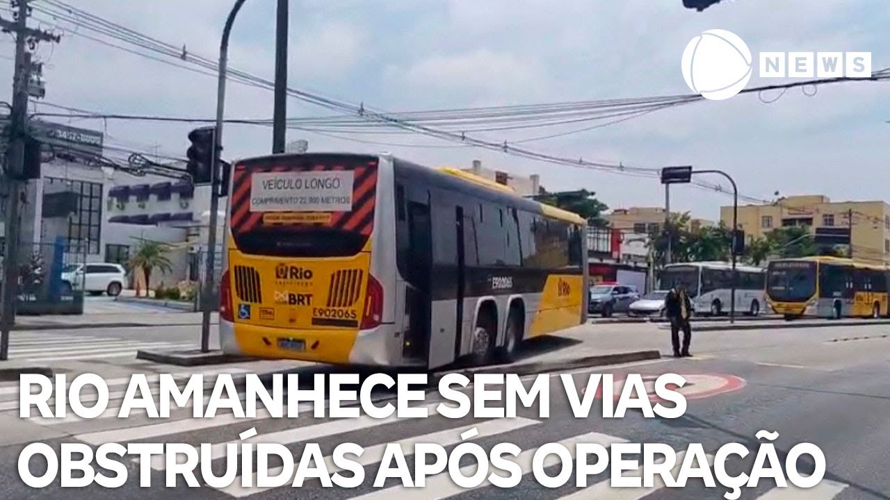 Rio amanhece sem vias obstruídas após megaoperação