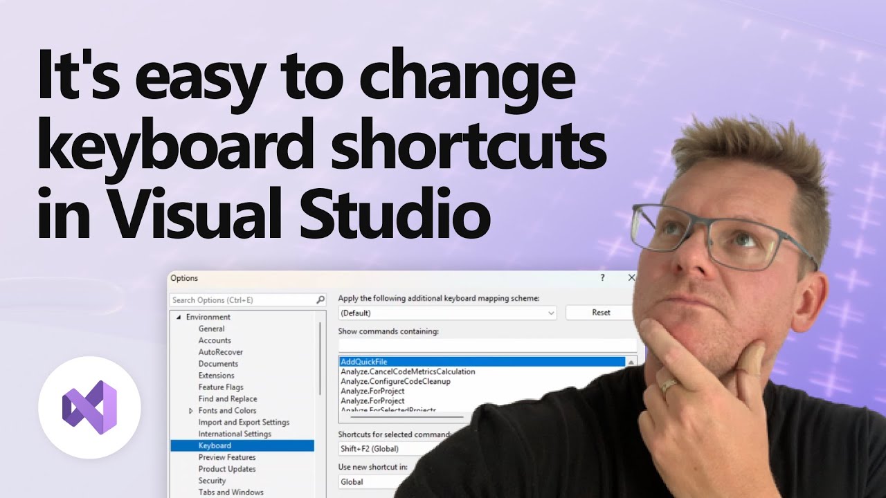 It's easy to change keyboard shortcuts in Visual Studio