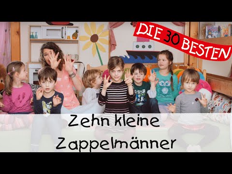 🌺 Zehn kleine Zappelmänner - Singen, Tanzen und Bewegen || Kinderlieder