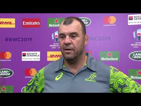 Rugby World Cup | Australia v Uruguay | Post-match interview with Michael Cheika