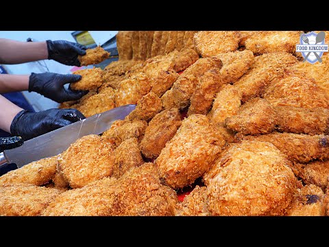 하루판매 100인분! 숨어있던 수제 흑돼지 돈까스 맛집(feat 숯불 치킨바베큐) / Korean Style Crispy Fried Pork Cutlet