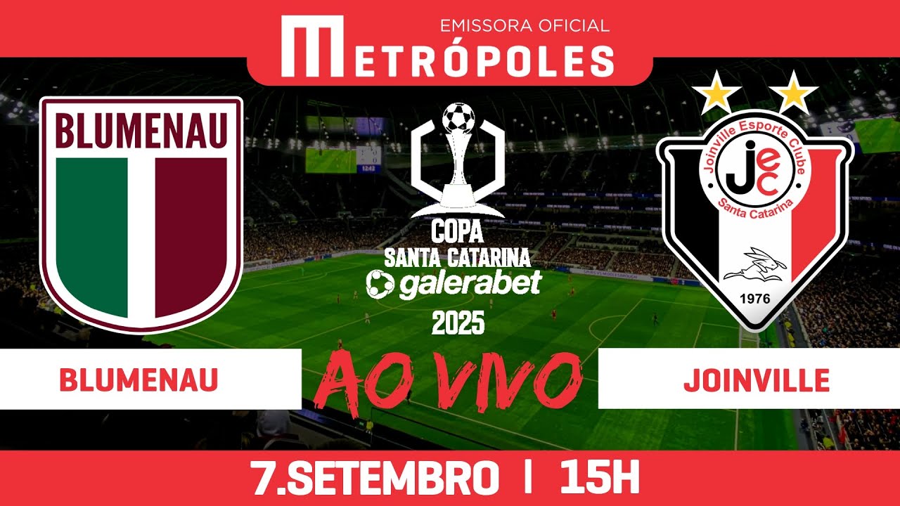 COPA SANTA CATARINA AO VIVO E COM IMAGENS   BLUMENAU x JOINVILLE   070925