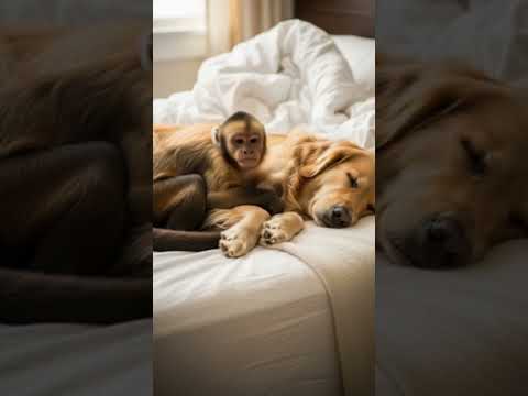 #monkey and dog friendship#love #youtubeshorts