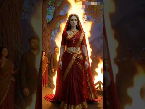 “Red Veil Ghost 🔥 | Haunted Cremation Ground Horror Story | Scariest Indian Bride | #shorts #horror