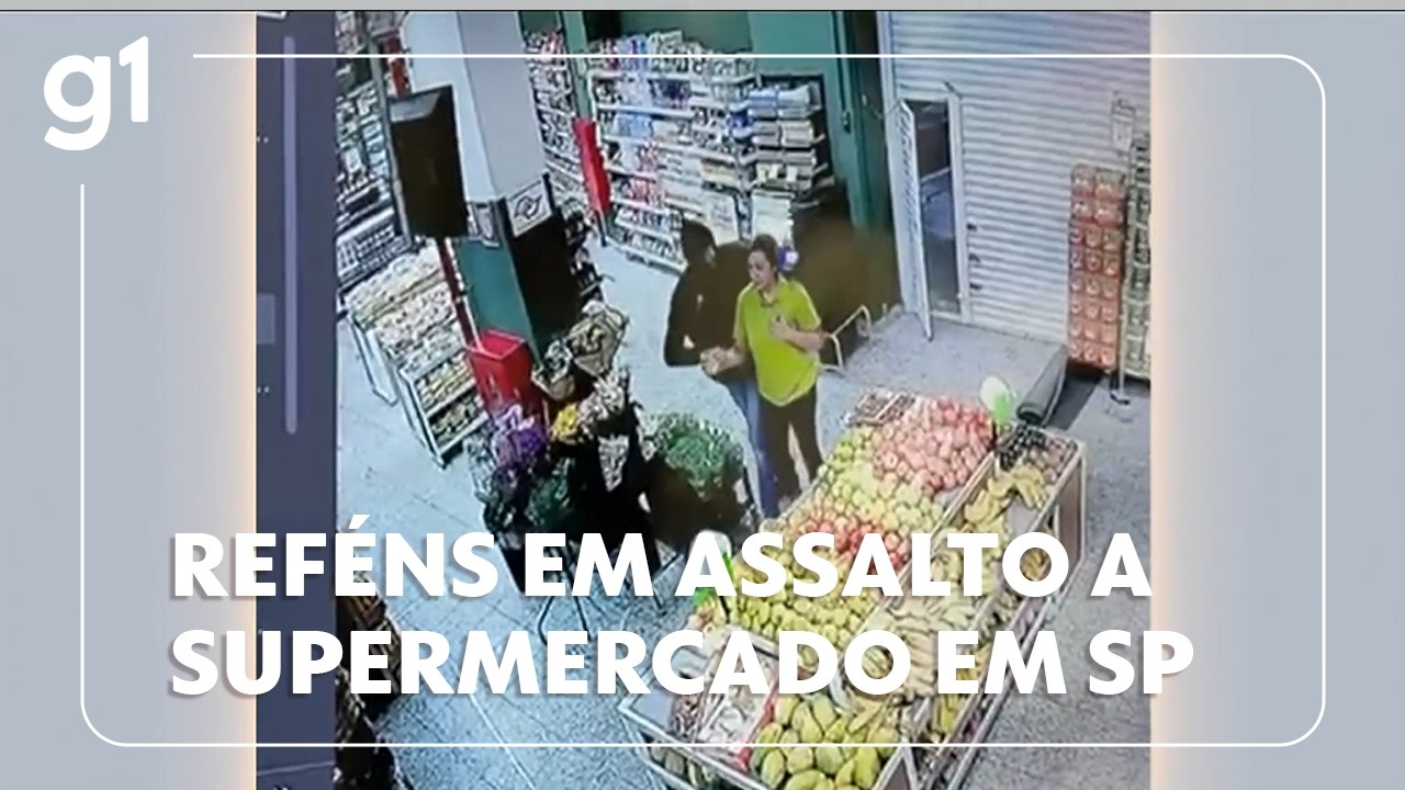 Funcionários de supermercado foram feitos reféns durante assalto em SP