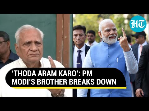 Modi’s brother gets emotional, wants PM to rest for a bit amid Gujarat Polls