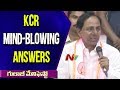 CM KCR Mind-Blowing Answers to Media Questions